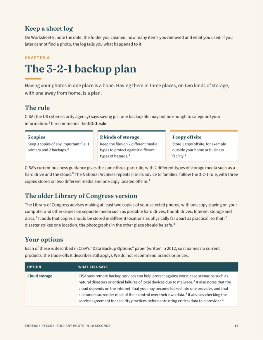 Preview page from Find Any Photo in 10 Seconds: The 3-2-1 backup plan (page 13)